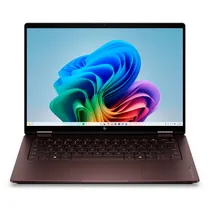 Notebook HP Omnibook X Flip 14-KC0003DX, AMD Ryzen Ai 5 430 2.00HZ (4.50GHZ), Ai Boost 50 Npu Tops, 16GB Ram, 512GB SSD, Tela 14" Touch 360° 2K (1920 X 1200) Ips Cornig Gorila Glass 3, Windows 11 Home Copilot+ PC, Inglês, Marron