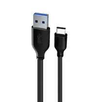 Cabo USB-A Macho 3.0 para USB-C Macho, 2M FTX CT-C160-U33-CMAMN-B2, 5V, 5A, 5GBPS, Preto