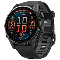 Relógio Smartwatch Garmin Fenix 8 Sapphire Amoled - Carbon Cinza (010-02904-20)