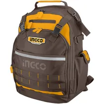 Mochila Ingco HBP01028 - para Ferramentas - Marrom e Laranja