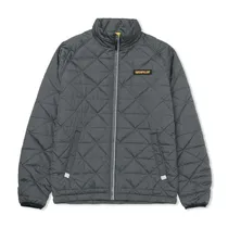 Campera Cat Hombre Mediumweight Insulated Triangle Quilted Gris Masculino