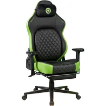 Cadeira Gamer Quanta Challenger QTSG4 - com Suporte Lombar Articulado - Ajustável - Preto e Verde