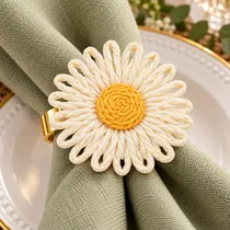 Porta-Guardanapo Flor Girassol Dourado 5 CM