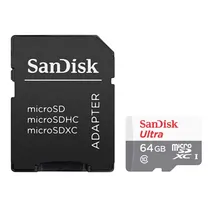 Memória Microsd Sandisk Ultra 64GB 100MB/s (SDSQUNR-064G-GN3MA)
