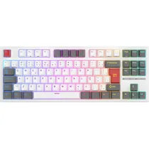 Teclado Gamer Royal Kludge RKR85 75% Mecânico RGB Sem Fio - White/Gray/Red (Português)