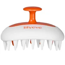 Escova Massageadora Lilyeve 2WAY Gua Sha Brush - Branco/Laranja