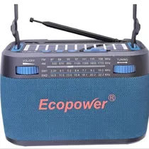 Rádio Ecopower EP-F338 USB/ SD/ FM/ BT/ Panel- Azul