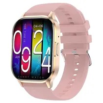 Smartwatch G-Tide S3 Pro - Bluetooth - A Prova D'Água - com Pulseiras Extra - Rosa e Dourado