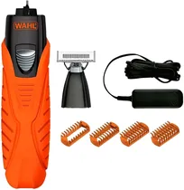 Kit Aparador/Trimmer Wahl Trimninja Single Blade 3029721 Recarregável - Laranja 7 Peças