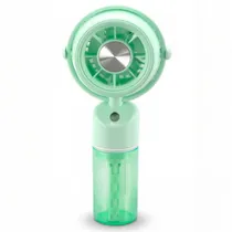 Mini Ventilador Portátil Hengda YQ10525 / 3 Velocidades / Rociador / Recarregavel - Verde