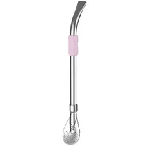Bombilla Stanley The Ideal Mate Straw - Plata/Rosa
