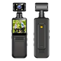 Mini Body Camera de Ação Esportiva / 180° / 4K / Full HD / Microfone / Recarregavel - Preto
