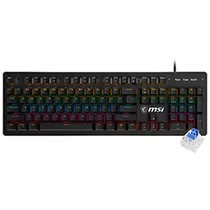 Teclado Gamer Mecánico MSI Forge GK300 USB / RGB / Blue / Inglés - Negro