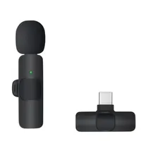 Microfone de Lapela Wireless K9 com Conector USB-C - Preto