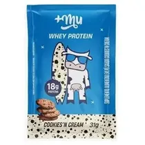 +Mu Whey Protein Cookies´N Cream 31G Plastico Azul