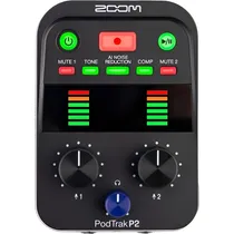 Gravador de Microfones Zoom Podtrak P2 USB para Podcasters - Preto