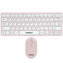 Teclado USB Satellite AK6031G com Mouse Sem Fio Rosa
