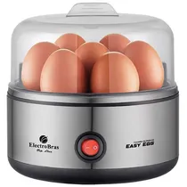Máquina para Cozinhar Ovos Electrobras Easy Egg EBEG-07 380 Watts para Até 7 Ovos 220 - 240V ~ 50/60 HZ - Prata/Preta