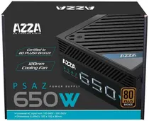 Fonte 650W Azza PSAZ-650 80 Plus Bronze Iva