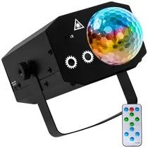 Globo de Luz Laser Satellite A-MH015 Magic Ball com 3 Leds Bivolt - Preto