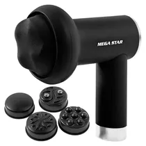 Masajeador Muscular Megastar FMA4N 5 Cabezales/Recargable - Black