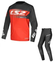 Conjunto de Motocross Enduro LS2 Calca-Camisa Red