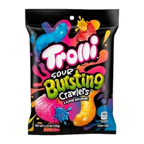 Bala Gelatina Trolli Sour Bursting Crawlers Pacote 4.25OZ 120G