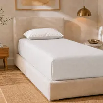 Sabana Hogar Textil Soltero Ajustable Elastico 1.40X1.60MT - White