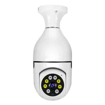 Camera de Segurança Panorâmica Lâmpada Inteligente Smart CA-1003 / App Icsee - Branco