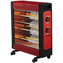 Aquecedor Quanta Heat Master QTEEC220 2.200 Watts com Termostato Ajustável 220V ~ 50/60HZ - Preto/Vermelho