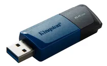 Pen Drive Kingston Datatraveler Exodia M 64GB USB 3.2 Preto/Azul - DTXM/64GB