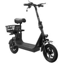 Patinete EléTrico Audisat HL12 350 Watts Rodas de 12" Até 32 KM H Capacidade 120 KG Autonomia 45 KM - Preto (1 Mês de Garantia)