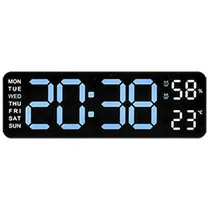 Relógio de Mesa Digital Satellite AC-T6863 LED - Azul / Preto