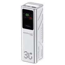 Carregador Portatil Powerbank Konfulon A72Q / 100W / 30000MAH / 2XUSB-C / USB-A / com Lanterna - Silver