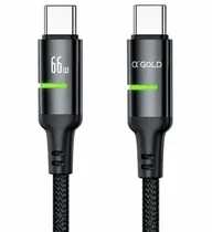 A'Gold Cable CB-17 USB-C A USB-C 66W (Anatel) Black