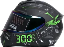 Capacete para Moto Cool Seven C1 - Tamanho M (57-58) Extreme Speed Green / Colorful
