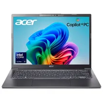 Notebook Acer Aspire 14 Ai A14-52MT-59DP, Intel Core Ultra 5 226V 2.10HZ (4.50GHZ), Ai Boost, 16GB Ram, 1TB SSD, Tela 14" Touch Wuxga (1920 X 1200) Ips, Windows 11 Home Copilot+ PC, Inglês, Steel Cinza