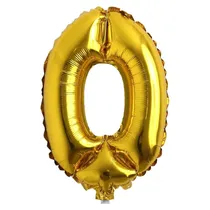 Balão Número 0 32" Dourado