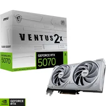 Placa de Vídeo MSI Geforce RTX 5070 Ventus 2X Oc Edition 12 GB GDDR7 - Branco (912-V532-093)