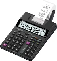 Calculadora c/ Bobina Casio HR-100RC-BK-DC c/ Pila(AAX4)s/ Fuente(6V)/ Black
