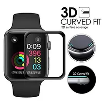 Pelicula Proteção Apple Watch 6D 38/40/42/44MM Serie 1 2 3 4 5 Vidro Temperado 3D Borda Curvada