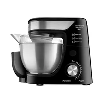 Batidora Planetaria Mondial Premium Inox BP-02P-B 4.5L 700W 220V Negro/Plata
