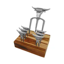 Kit Tridente Con Soporte Grilazer TC124 7 Piezas