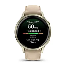 Garmin Reloj GPS Venu 4 41MM 010-03013-03 Lunar Gold Leather