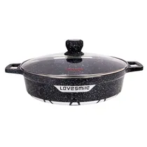 Panela Sopera Love Stick 36 CM Revestimento Granito Preto