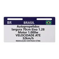 Acessorio Placa Autopropelidos para Moto Foston