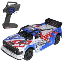 Automodelo Carro Elétrico Wltoys 124020 - Escala 1/12 - 60KM/H - Recarregável - com Controle - Branco e Azul