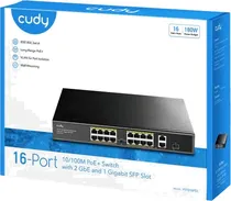 Switch Cudy FS1018PS1 16P 10/100 16 Poe+ 200W 2 Gigabit + 1 SFP