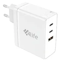 4LIFE Cargador FL75140CCAGW 140W s/Cable 2X USB-C/USB-A White