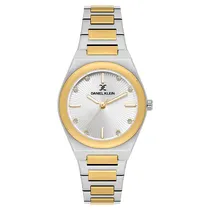 Relogio Analogico Feminino Daniel Klein DK.1.13900-5 Premium Ladies / Pulseira de Aço Inoxidável - Prata/Dourado